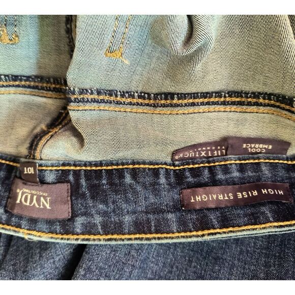 NYDJ High Rise Straight Cool Embrace Denim Jeans 10T Blue Stretch Denim - Picture 3 of 3